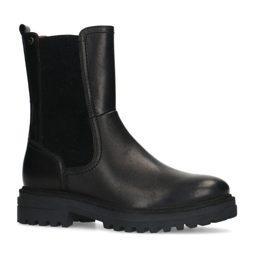 No Stress Zwarte leren chelsea boots