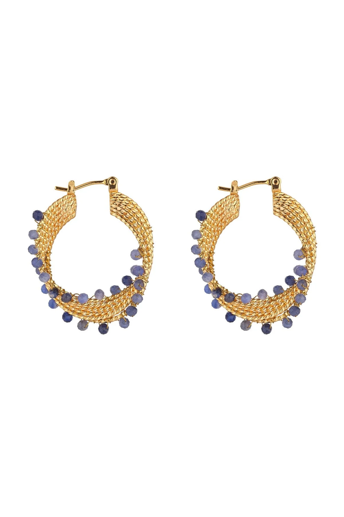 Spiral Blue Earrings