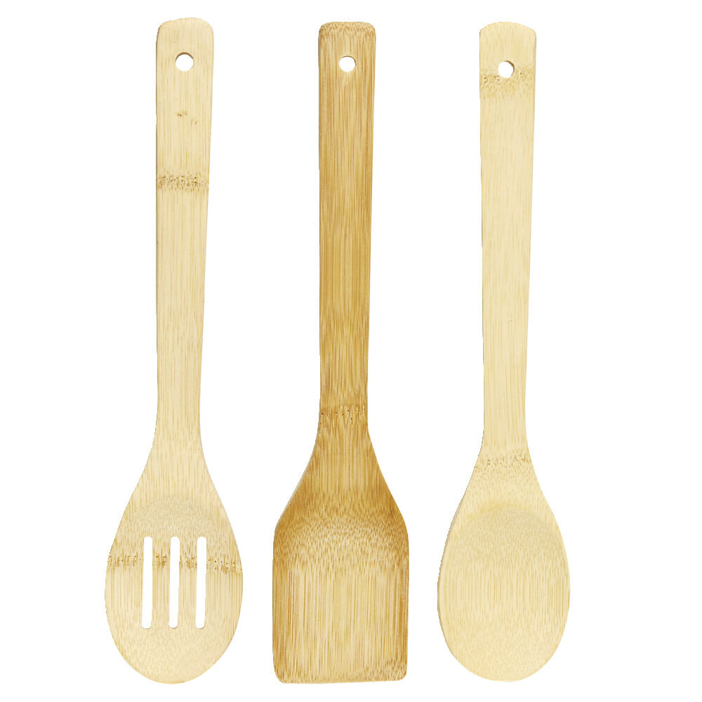 Ustensile de cuisine x3 spatule en bambou L30cm