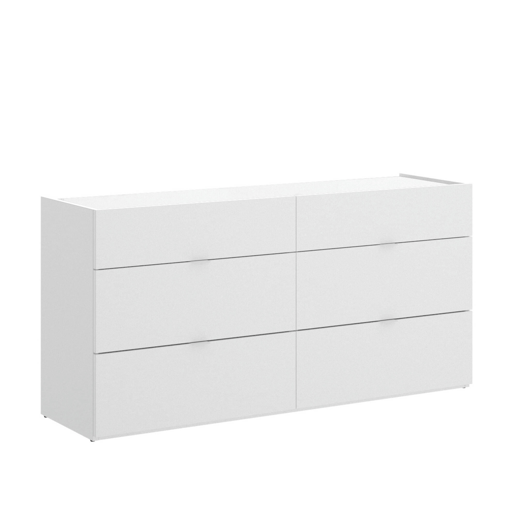 RAVINO - Commode effet bois blanc