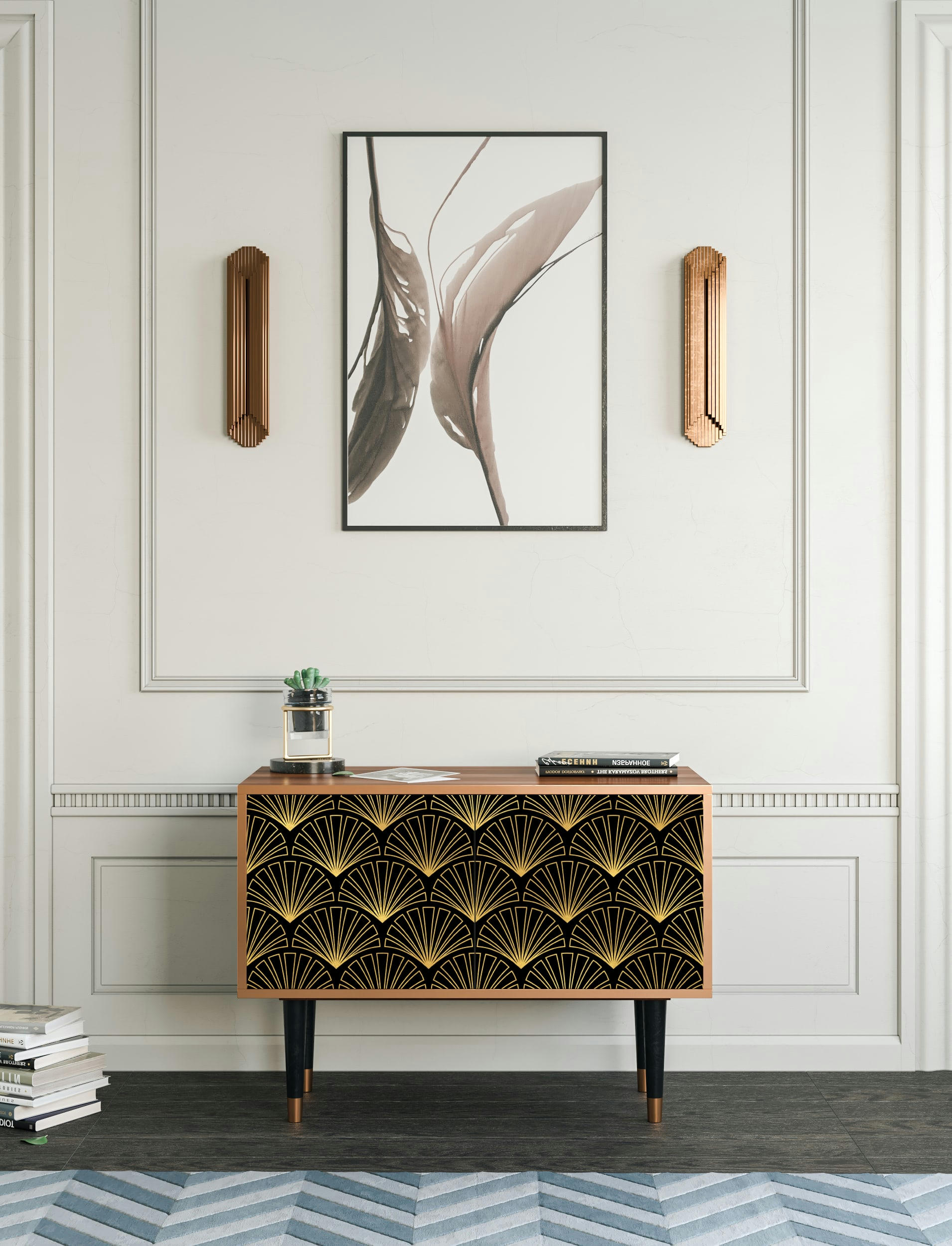 BIRD OF JUNO - Buffet bas  noir 2 portes L 94 cm