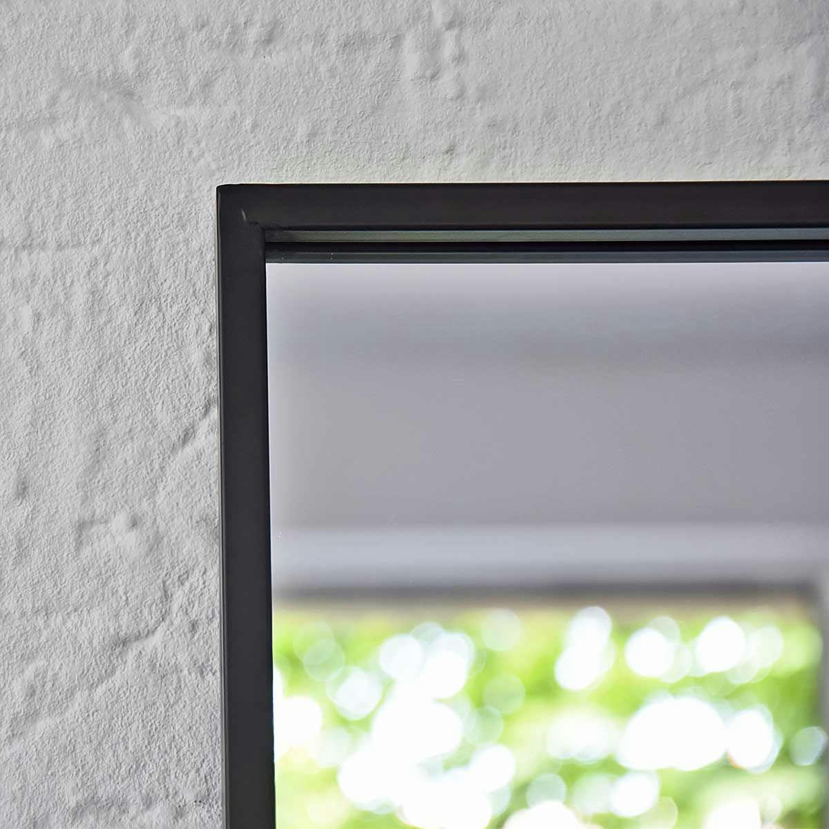 BRICKLANE - Miroir rectangulaire atelier verrière XXL en métal noir 105 x 150 cm