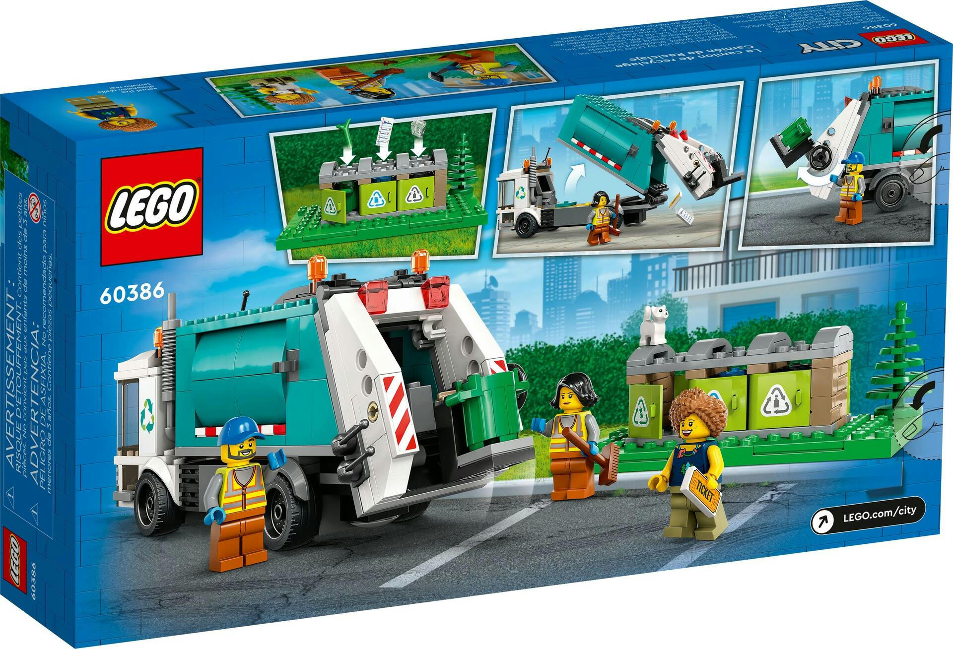 LEGO® City Recycling Truck Building Toy Set - 60386, 261-pcs, Ages 5+