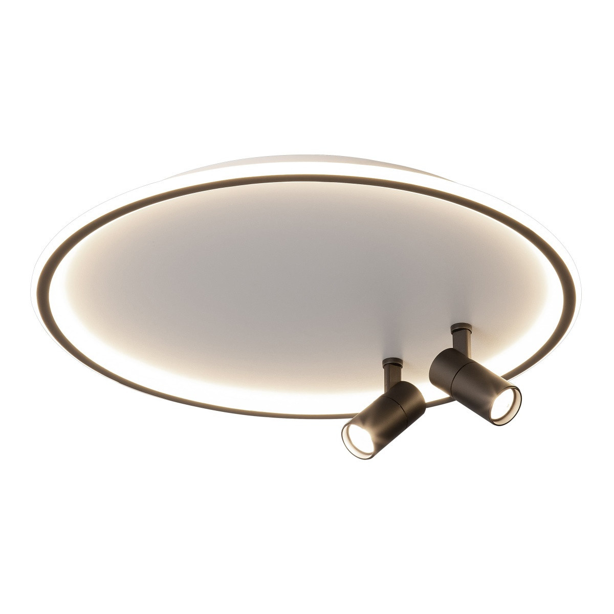 Plafon Loganokrągły biało-czarny LED 3x94W 60cm 6110lm IP20 Kaja