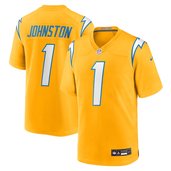 Quentin Johnston Los Angeles Chargers Nike Alternate Charger Power Game Player Jersey - Gold/Powder Blue/Navy