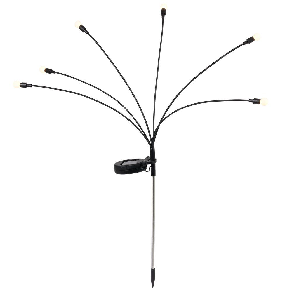 Pic bulbe effet lucioles solaire à LED blanc chaud H70cm