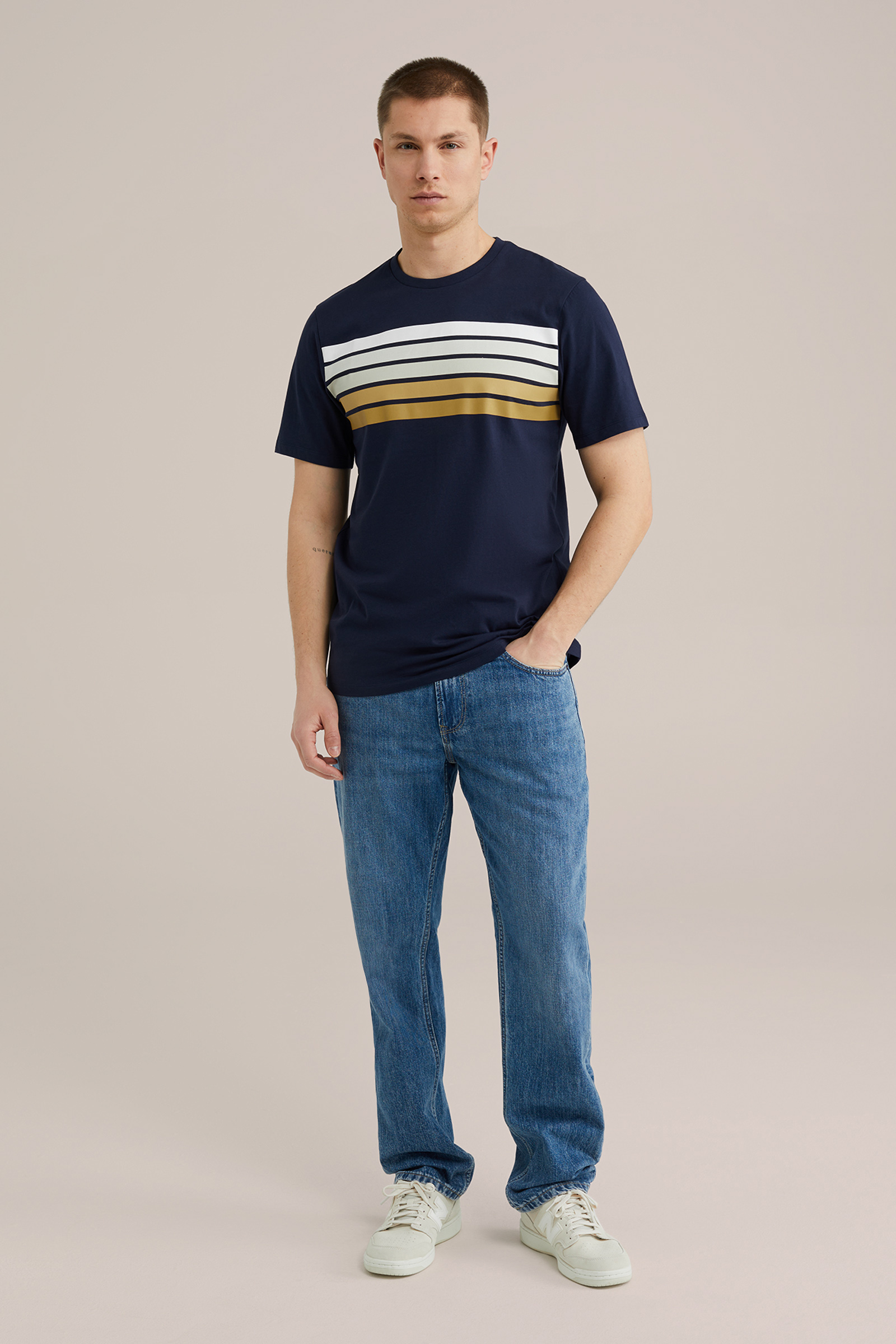 Heren regular fit T-shirt met print