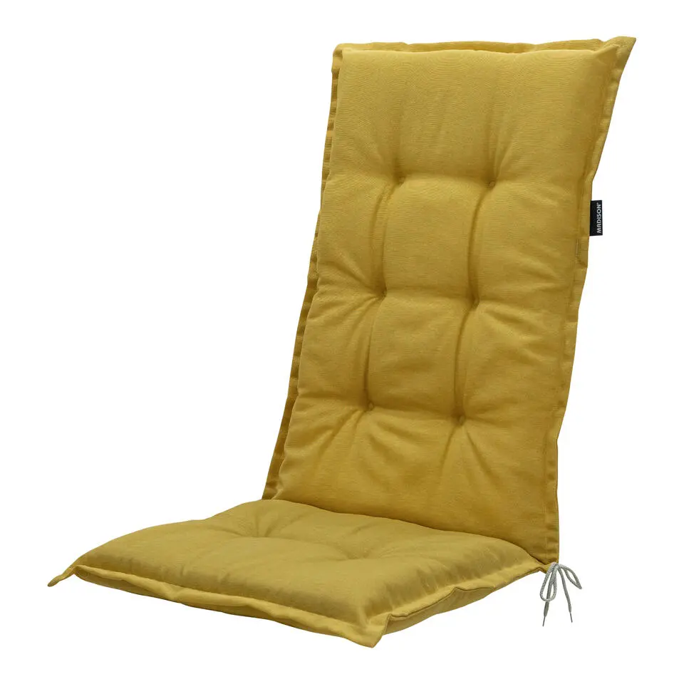 Madison - Tuinstoelkussen Hoge Rug Panama mustard - Ca. 123x50 cm - Set van 4