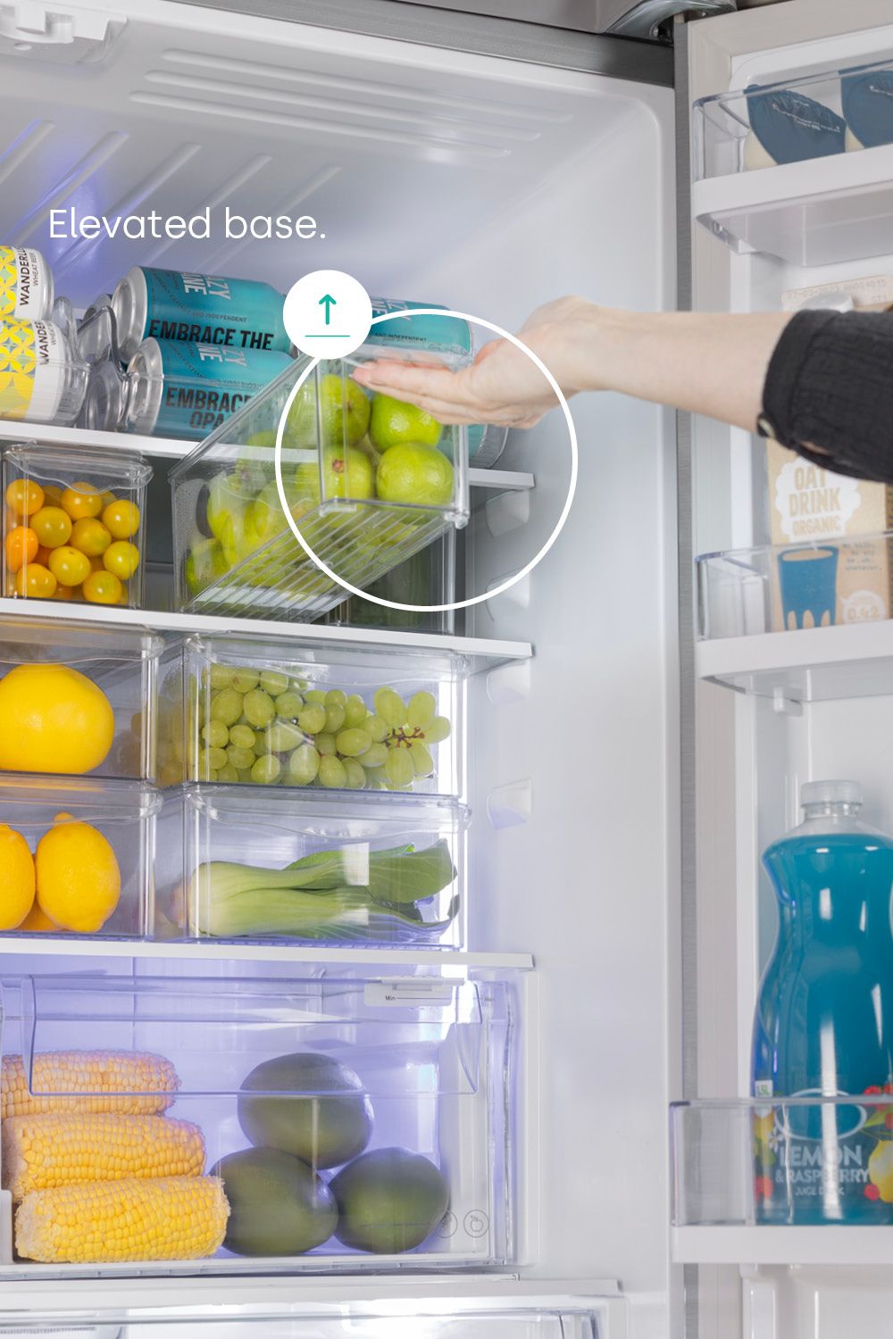 LIVIVO Medium-Sized Clear Fridge Storage Organisers - Set of 2