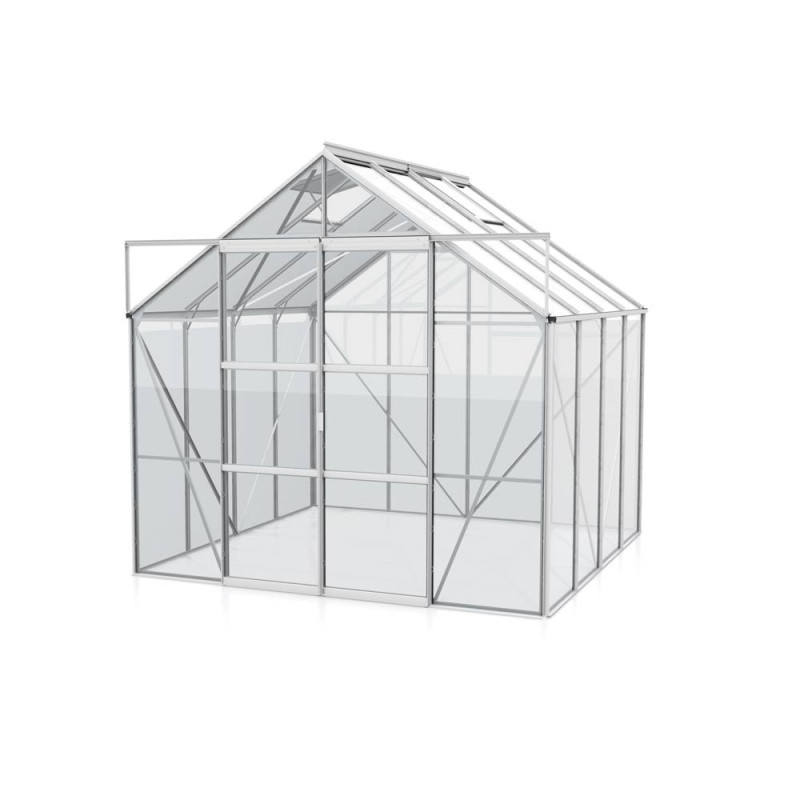 Serre en verre Uranus aluminium anodisé 6,7 m² VITAVIA