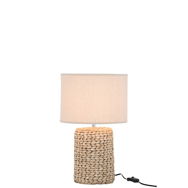 Lampe en polyester et céramique Naturel 28x28x47cm