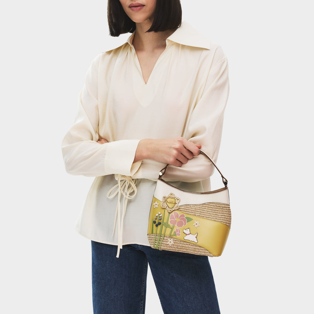 Spring Blooms - Small Open Top Cross Body Bag