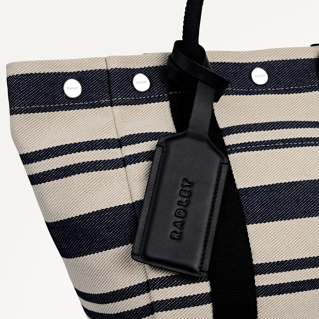 Hadleigh Place - Stripe - Medium Open Top Tote