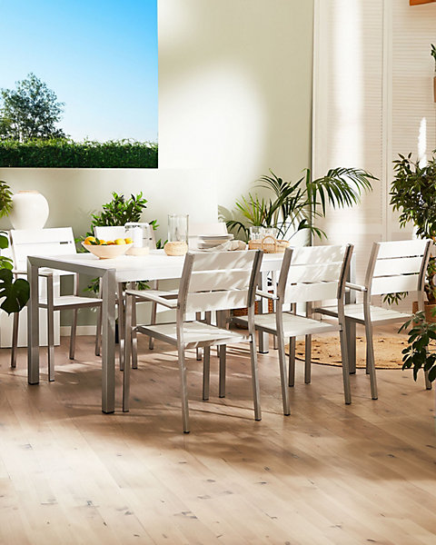 Lot de 6 chaises de jardin VERNIO Blanc
