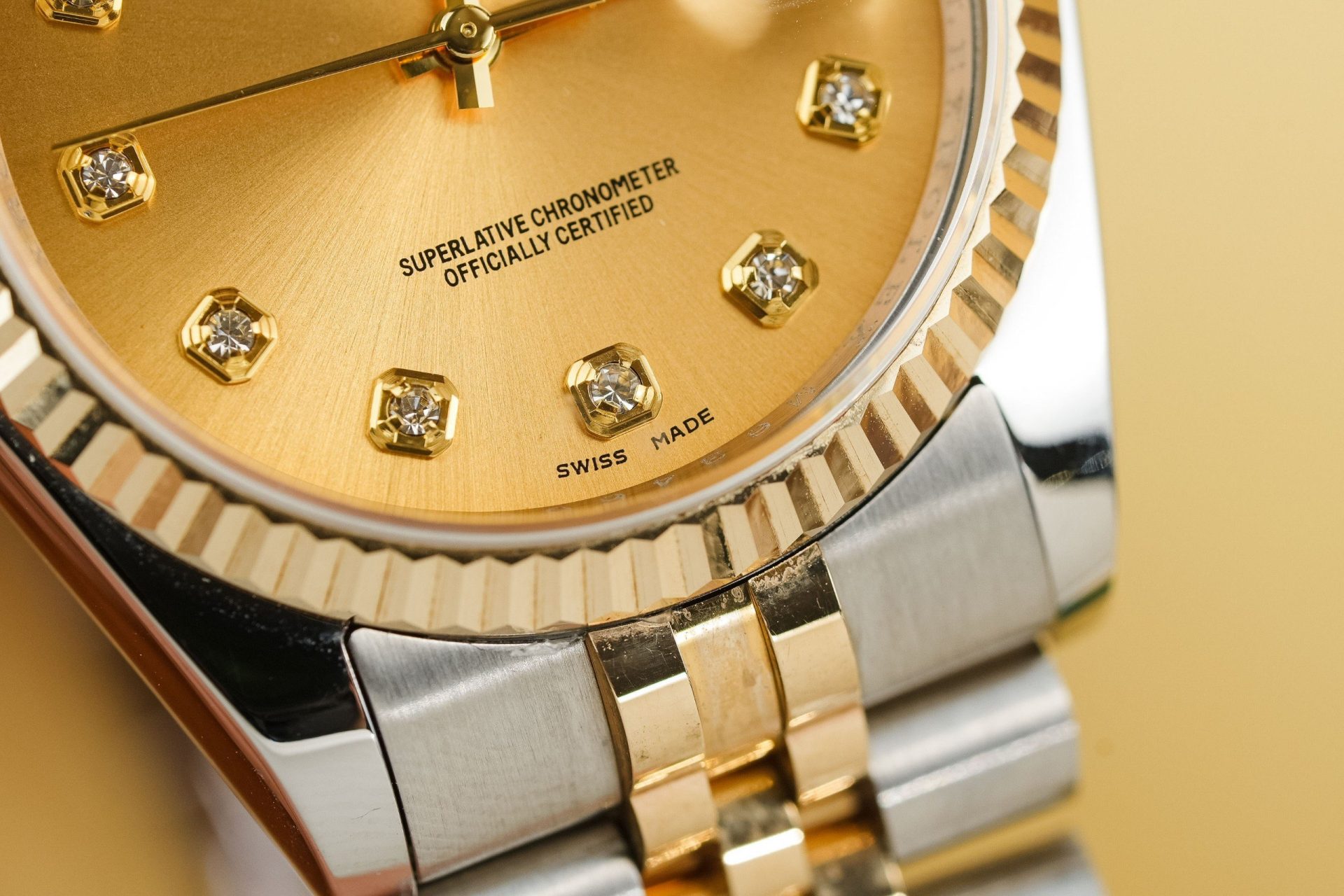 Rolex Datejust 126233 SS/YG Plated Champagne Dial CZ Diamonds 36mm Jub Super Clone