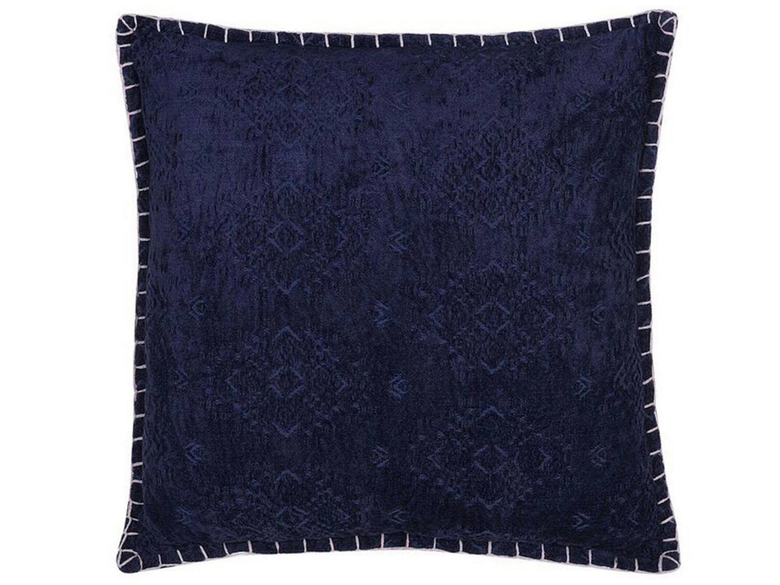 MELUR - Coussin décoratif en tissu bleu 45x10cm