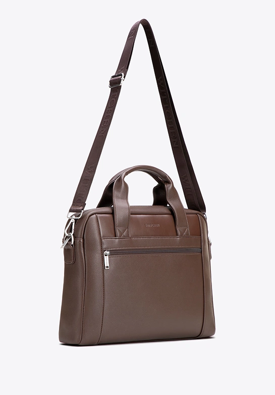 Elegancka torba na laptopa 15,6” brązowa