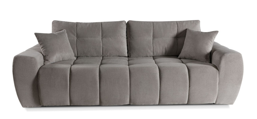 FITU Wygodna, duża sofa rozkładana do salonu, szara