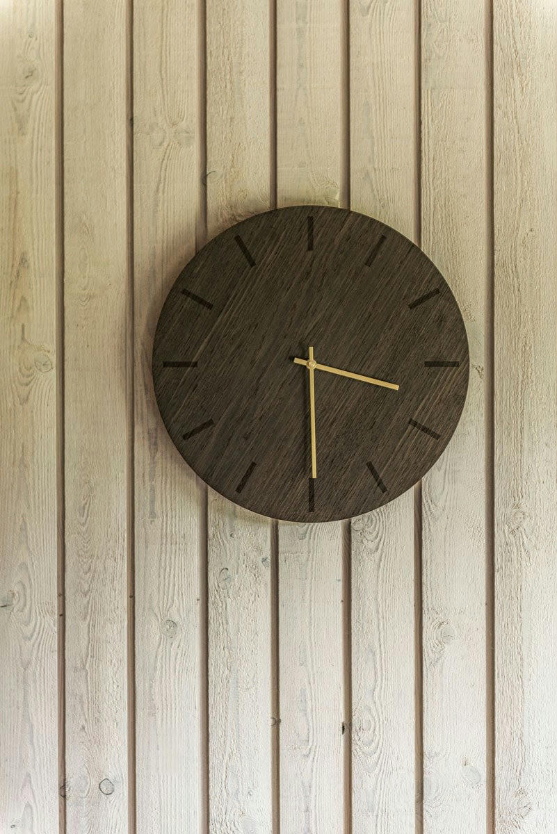 - Horloge murale en bois marron D28cm