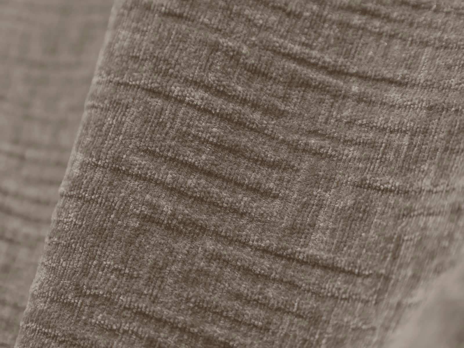 KAELLE - Canapé gauche 4 places en tissu chenille gris clair