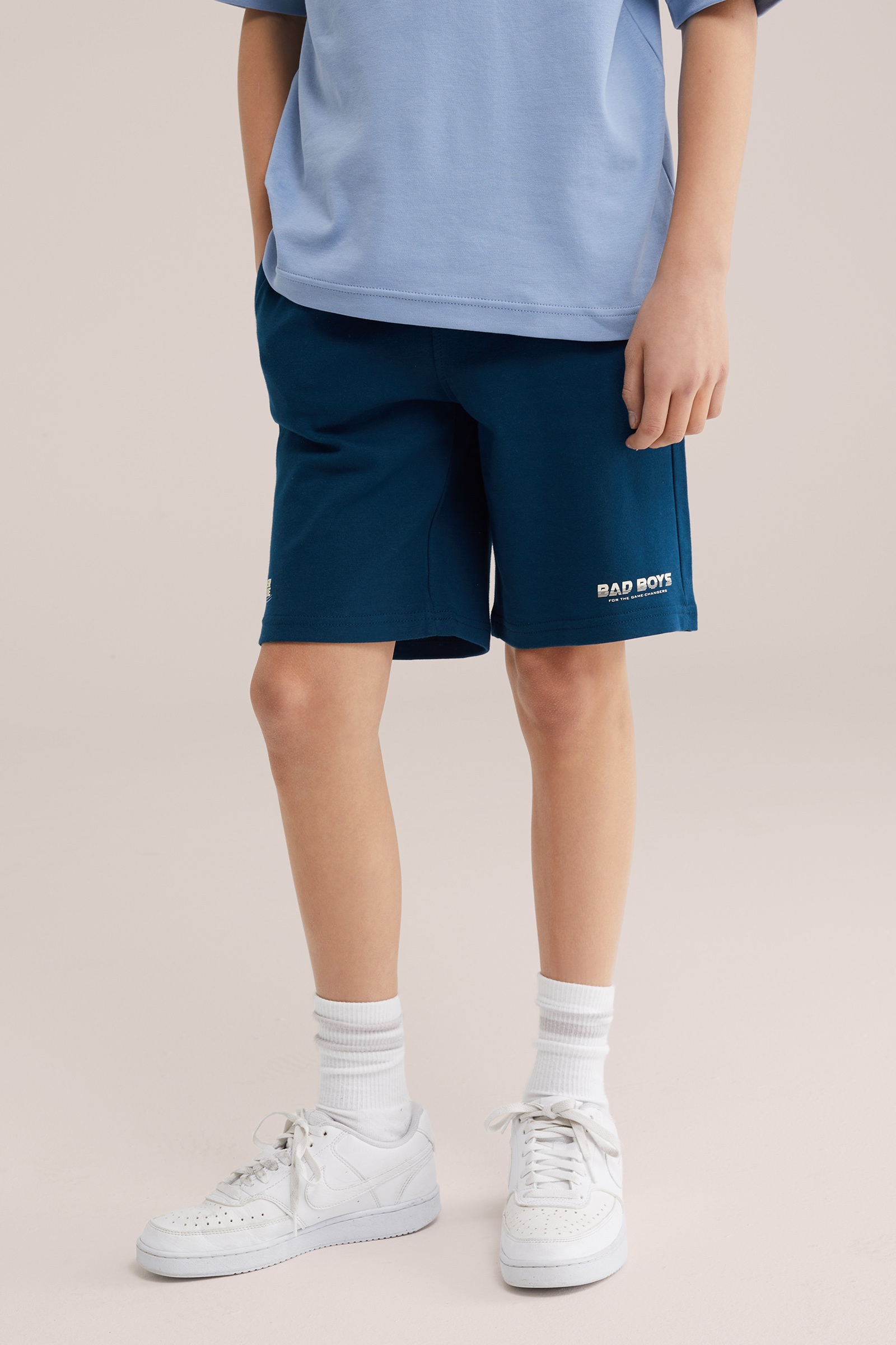 Jongens regular fit sweatshort met print