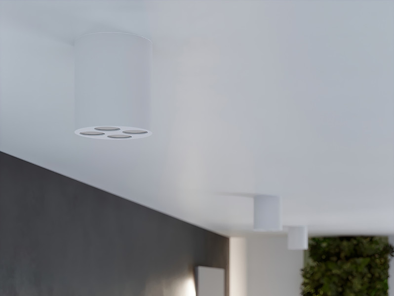 Lampa natynkowa Zoe LED 4-punktowa aluminiowa biała