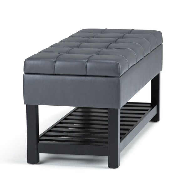 WYNDENHALL Wyatt 44 inch Wide Transitional Rectangle Ottoman Bench - 43"x 17"x 18.5"