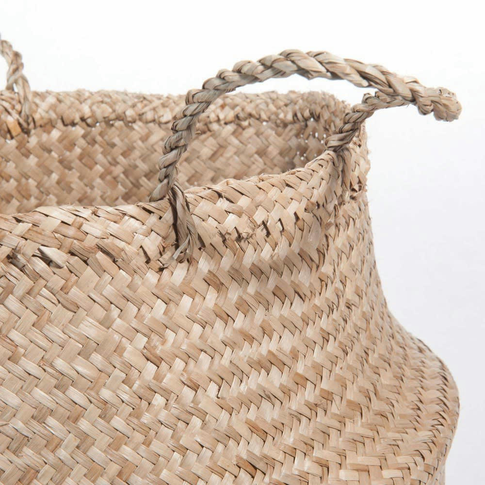 - Panier thaïlandais en fibre végétale H40 cm