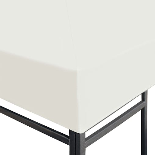 NNEVL Gazebo Top Cover 310 g/m&sup2; 3x3 m Cream White