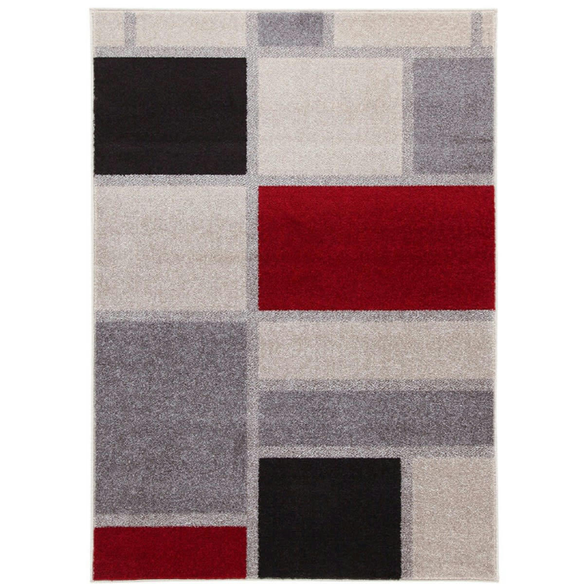 CHESSO - Tapis de salon en polypropylène rouge 120x170 cm