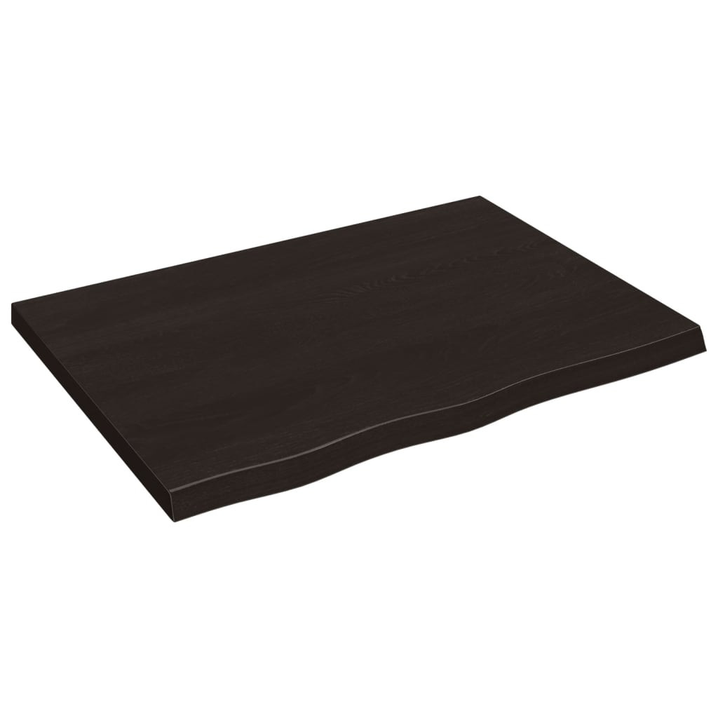VidaXL Półka ciemnobrązowa 80x60x(2-4) cm