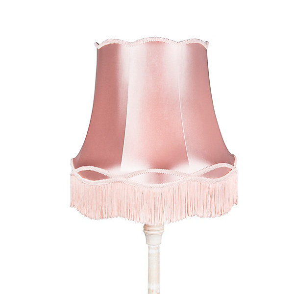 Lampadaire rétro gris avec abat-jour rose Granny - Classico