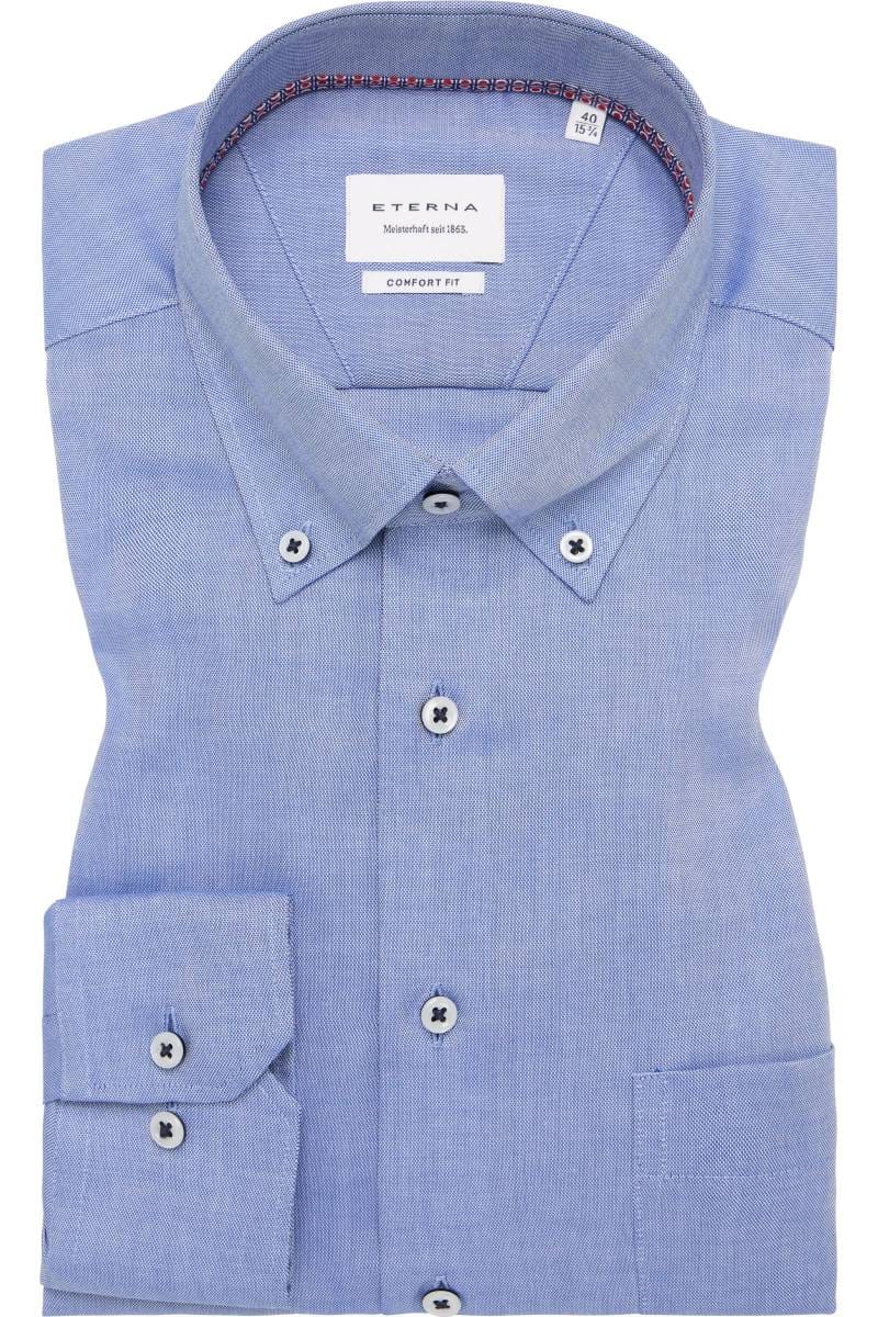 ETERNA Comfort Fit Hemd blau, Einfarbig