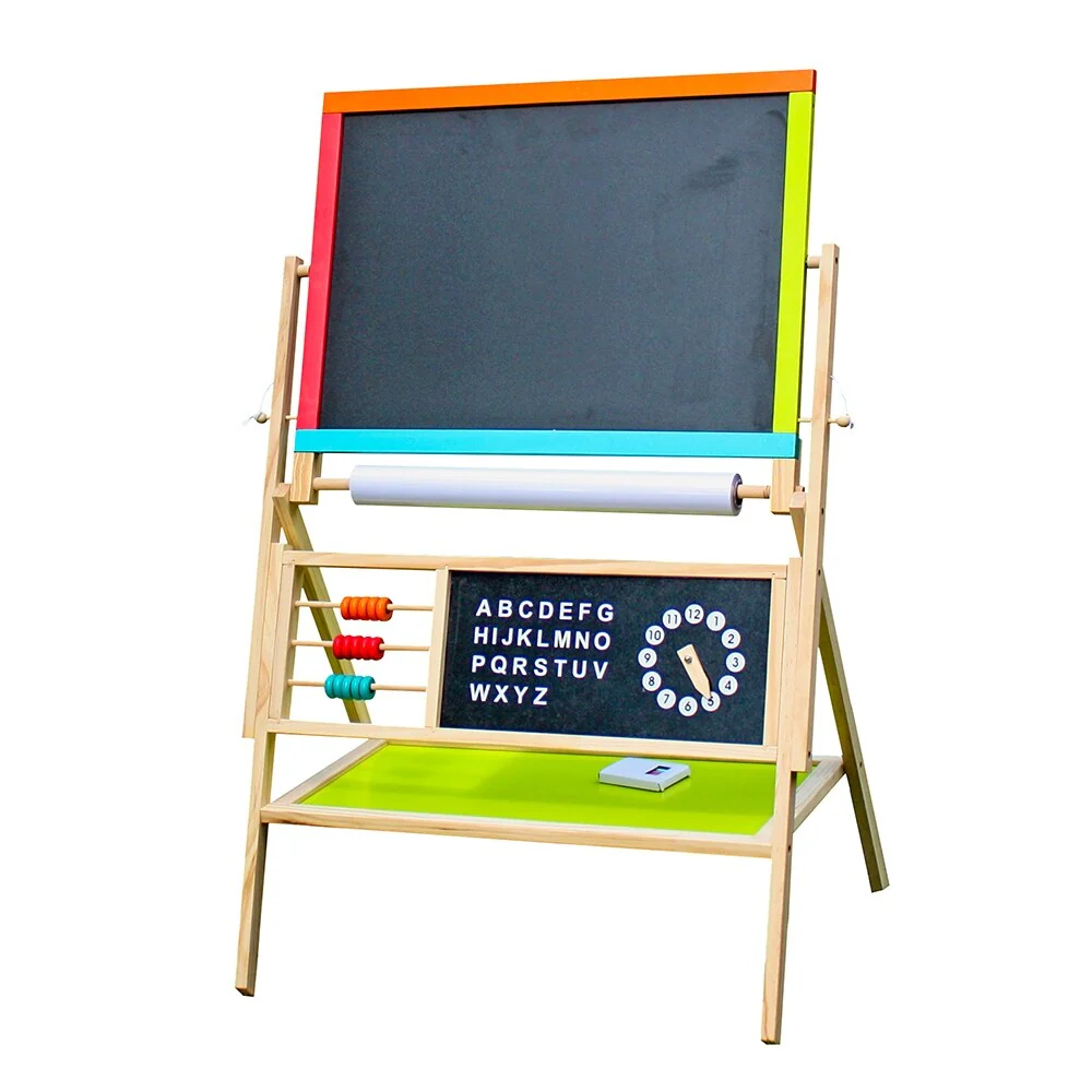 All-in-One Multifunction Wooden Kid's Art Education Easel with Accessories