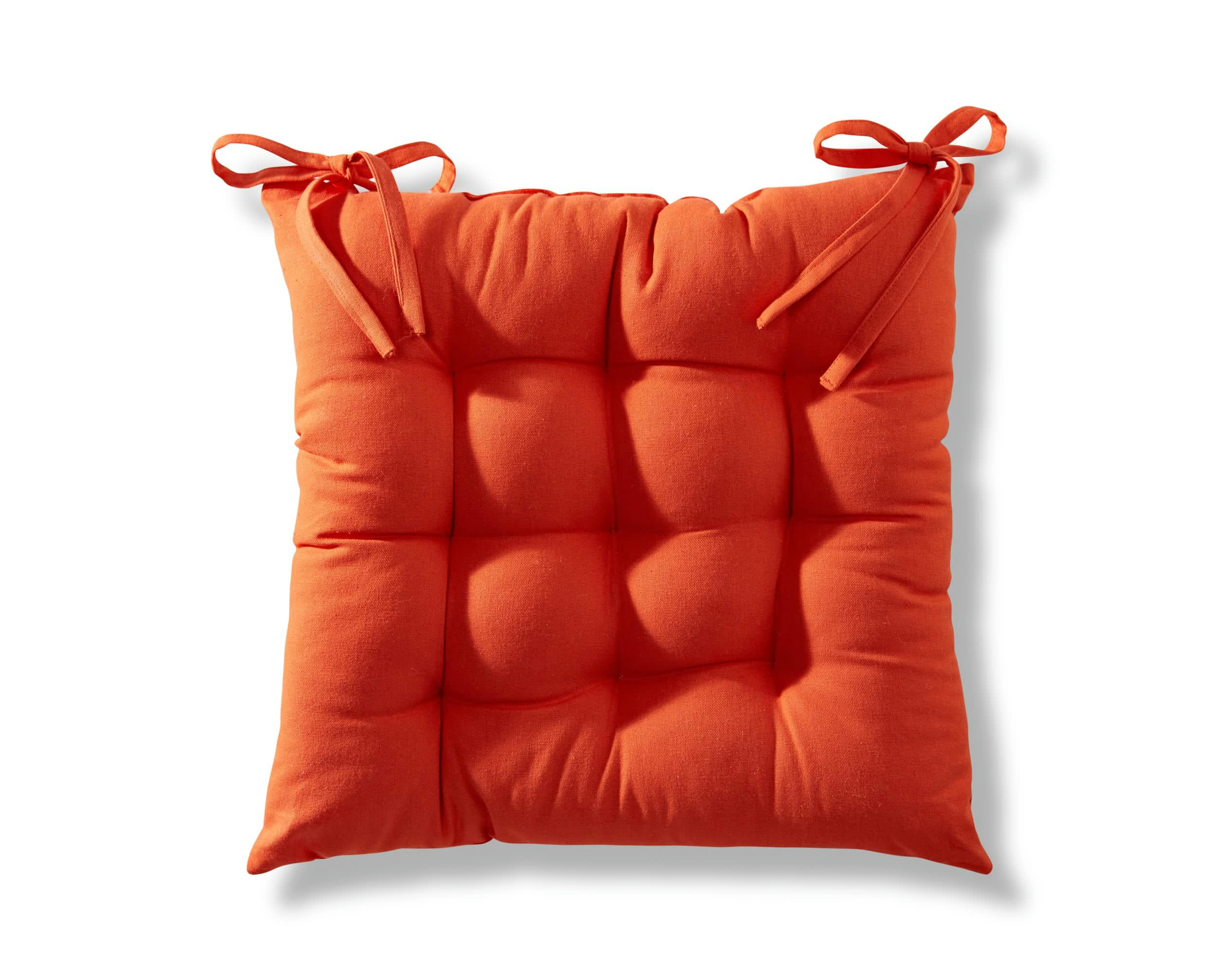 SCANDI - Galette 40x40 orange terracotta en coton