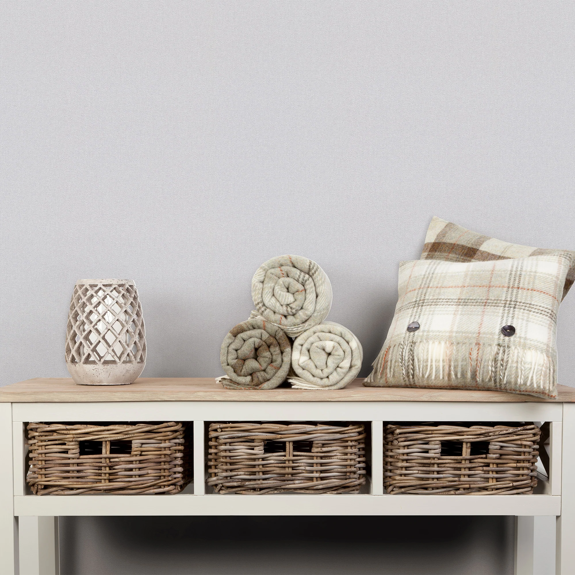 Papier peint intissé Soft Line coloris gris perle