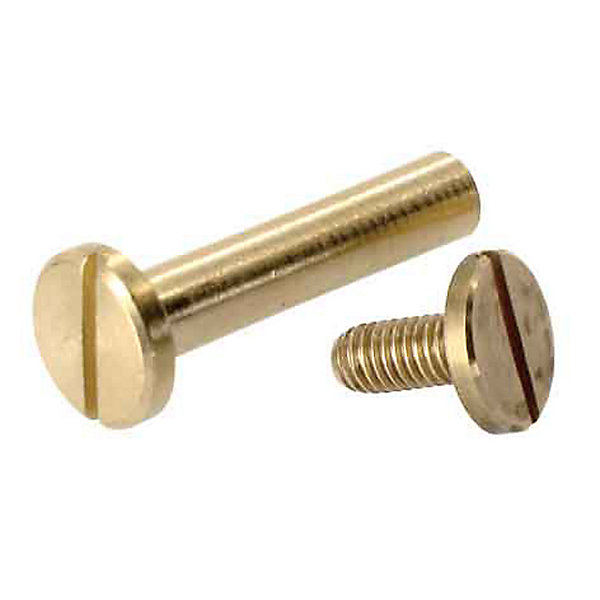 2 vis relieurs laiton Diall M4 Ø10 x L.40 mm