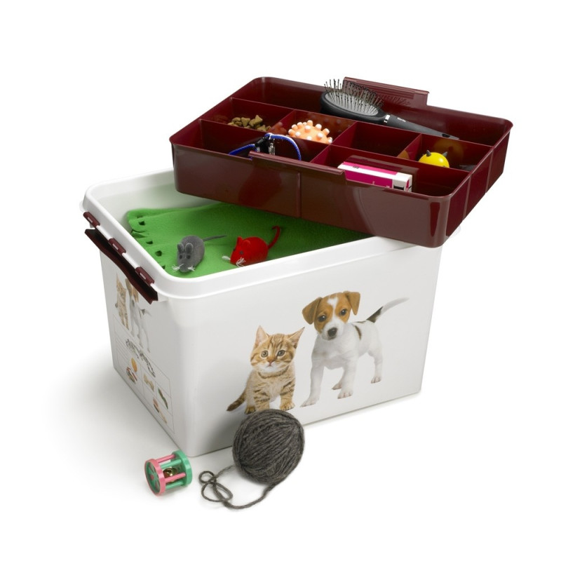 Box de rangement Q-Line Pet décor Multibox 22 L