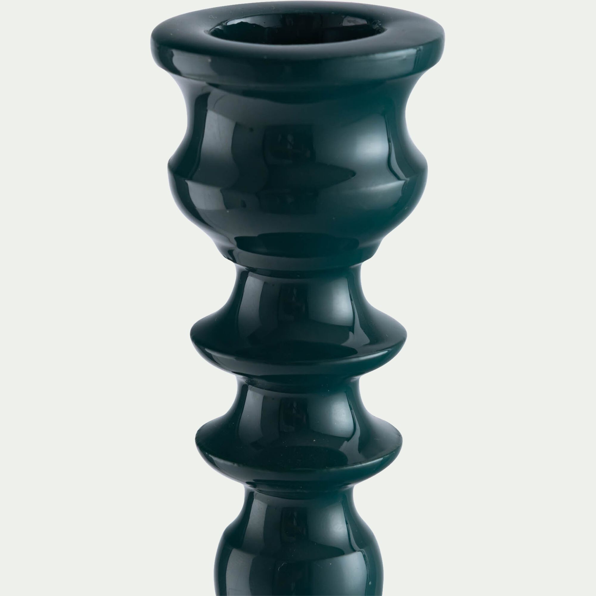 HARYA - Bougeoir en aluminium H16cm - bleu figuerolles