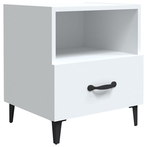 NNEVL Bedside Cabinets 2 pcs White Engineered Wood