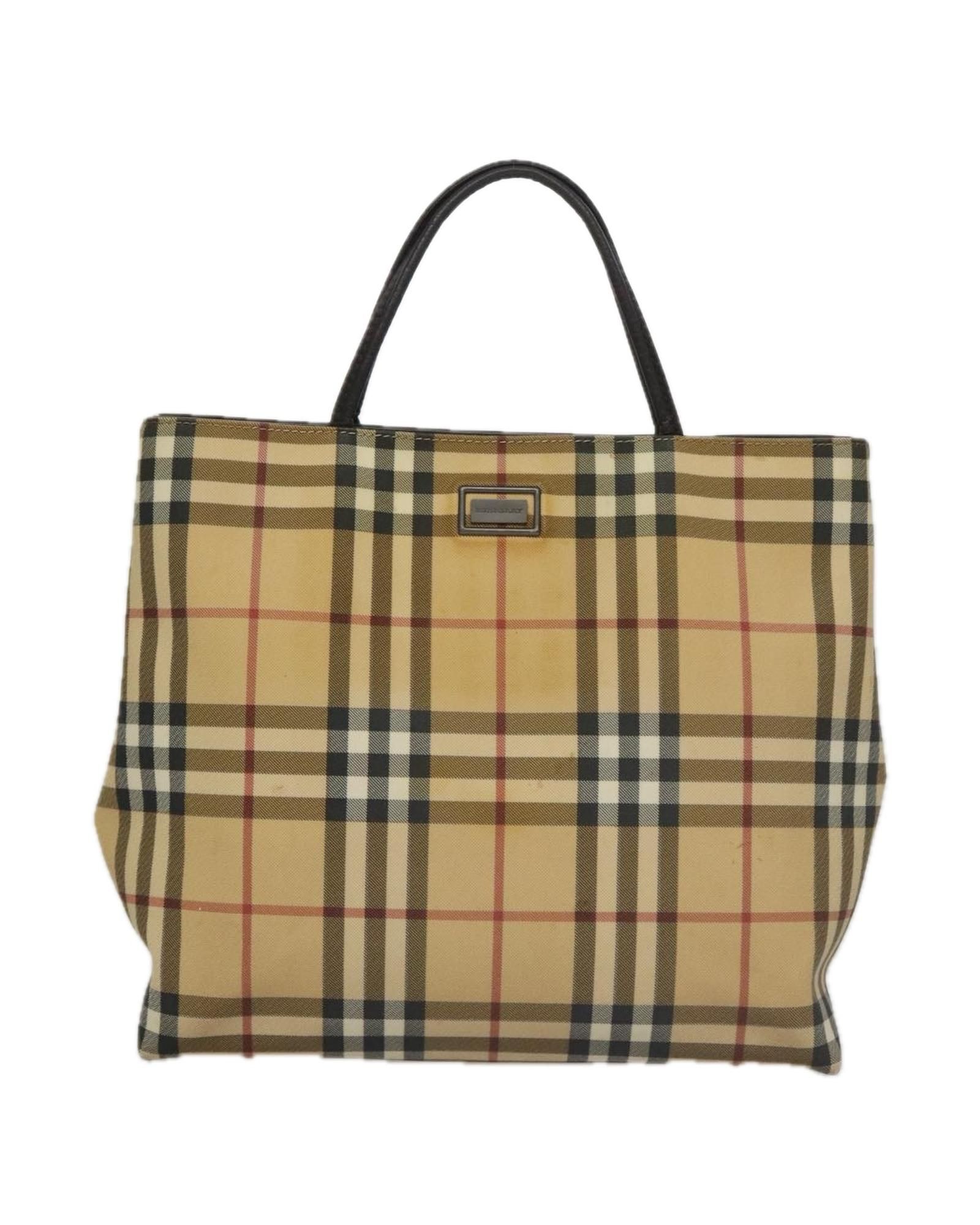 Burberry Preloved Nova Check Tote Bag Wo - Beige