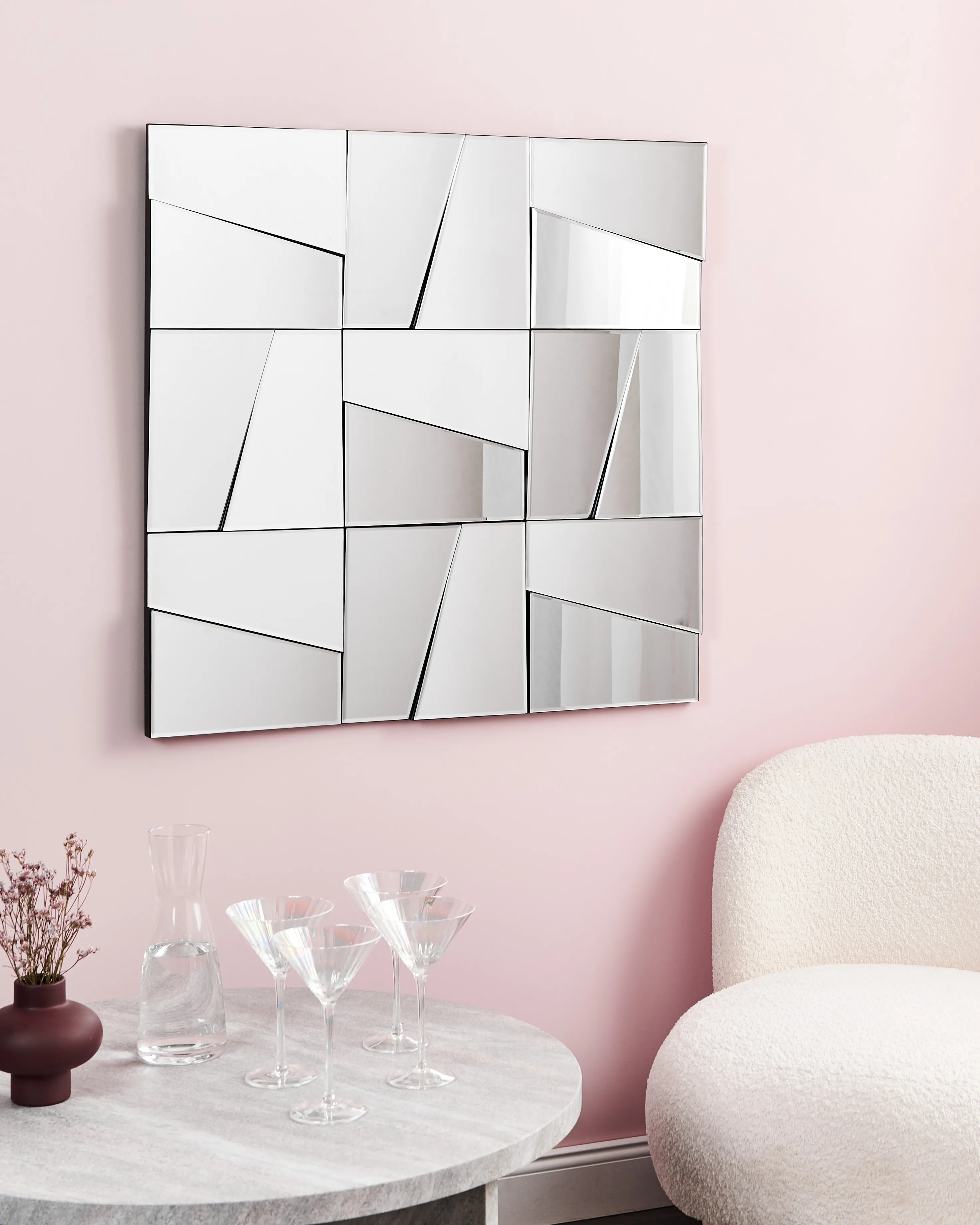 Wall Mirror ANCEMONT 80 cm 80 cm Silver
