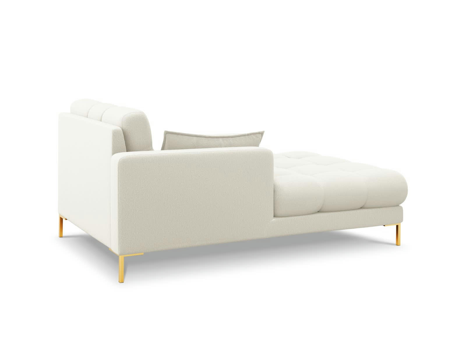 MAMAIA - Méridienne gauche 1 place en tissu structurel beige clair