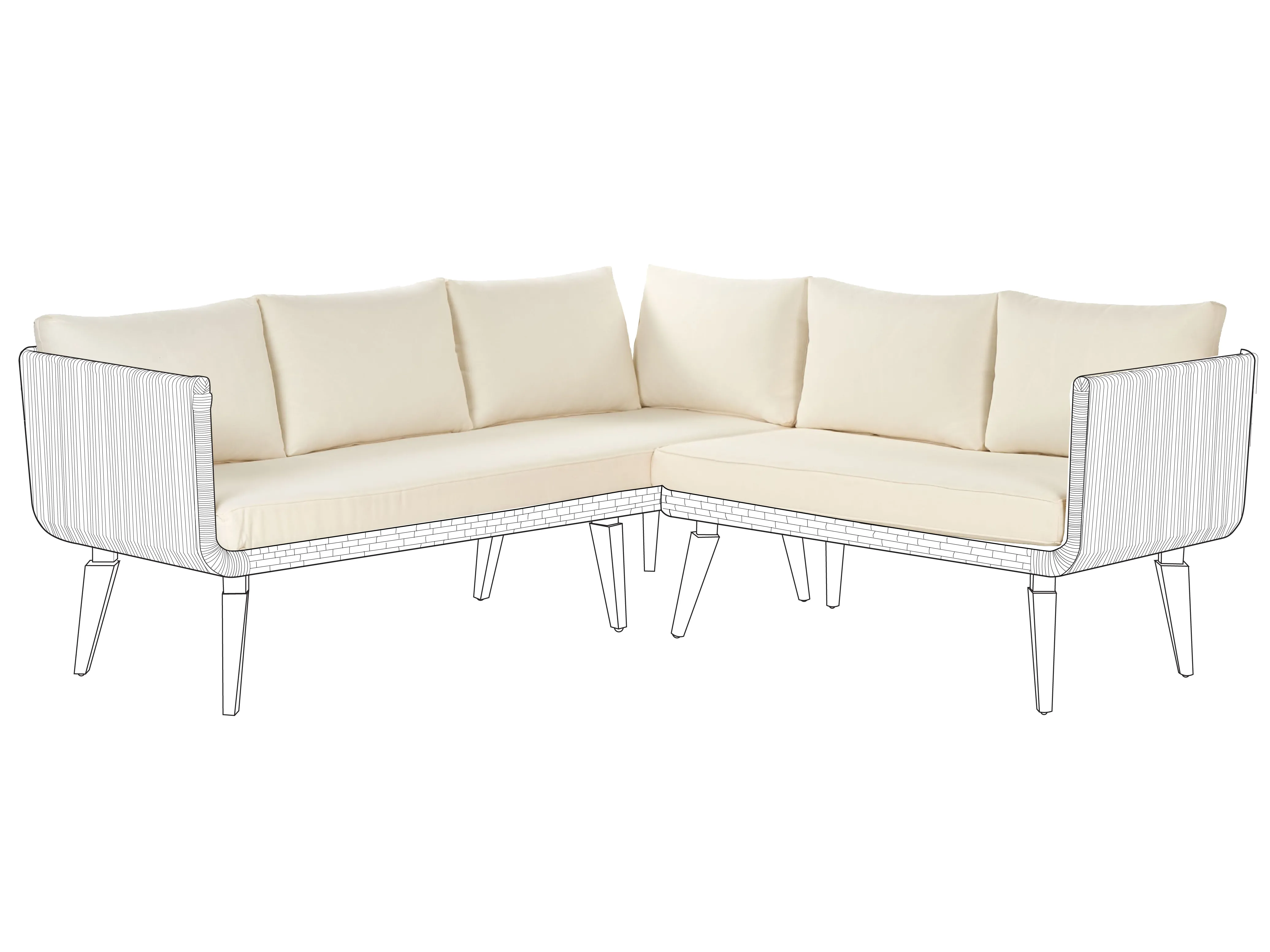 Outdoor Cushion Cover Set ALCAMO Light Beige