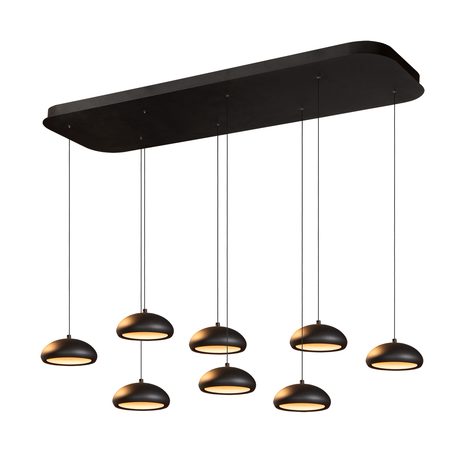 Atmooz Pallaton - Hanglamp - Zwart - 8 Lichtpunten - Rond - 40x130x125