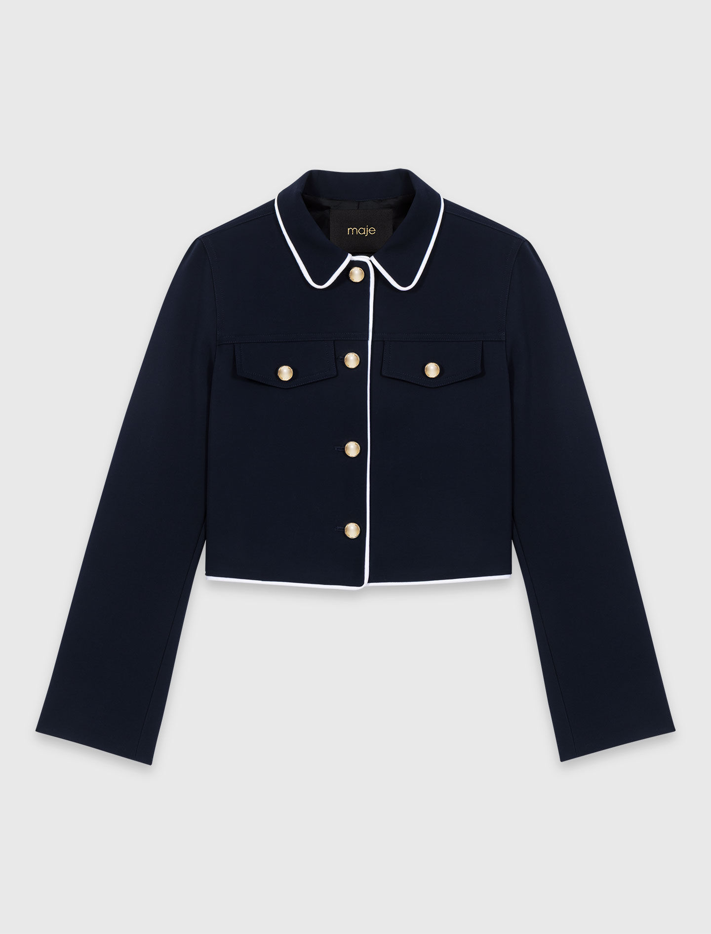 Veste courte à contours contrastés