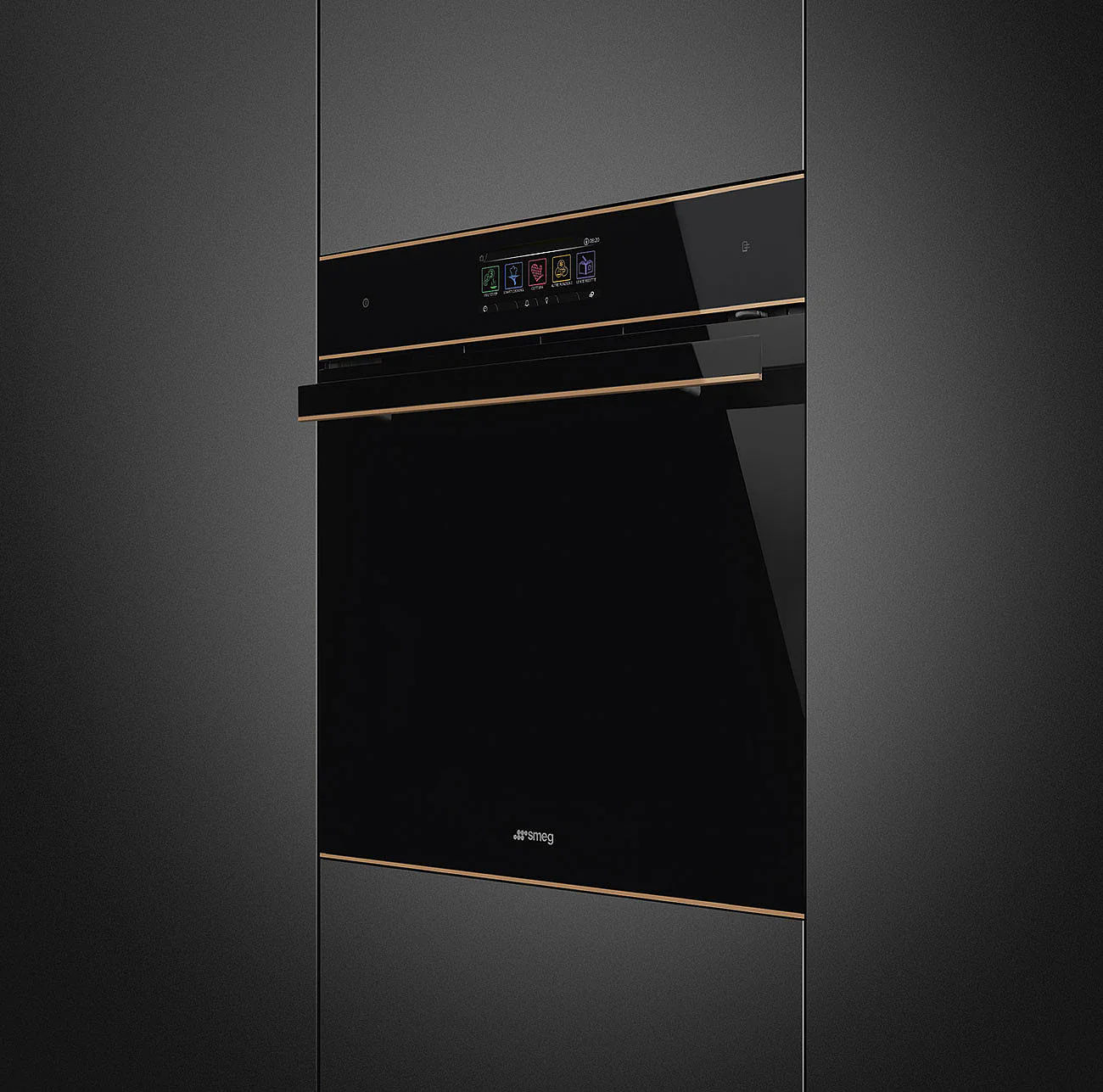 60cm Dolce Stil Novo Omnichef Wi-Fi Single Oven Copper Trim