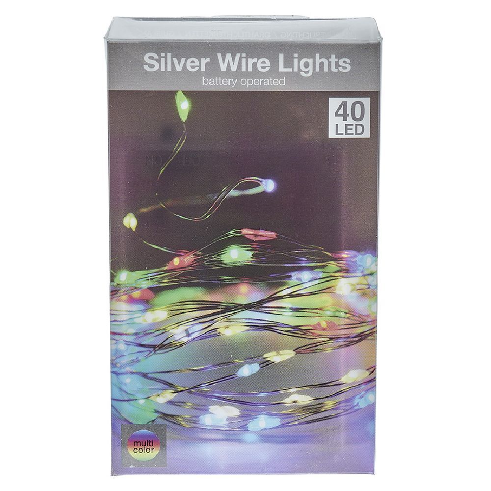 Guirlande électrique fil cuivre 40 microLED 2m d'éclairage multicolore