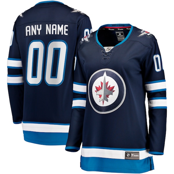 Winnipeg Jets  Women's Home Breakaway Custom Jersey - Blue