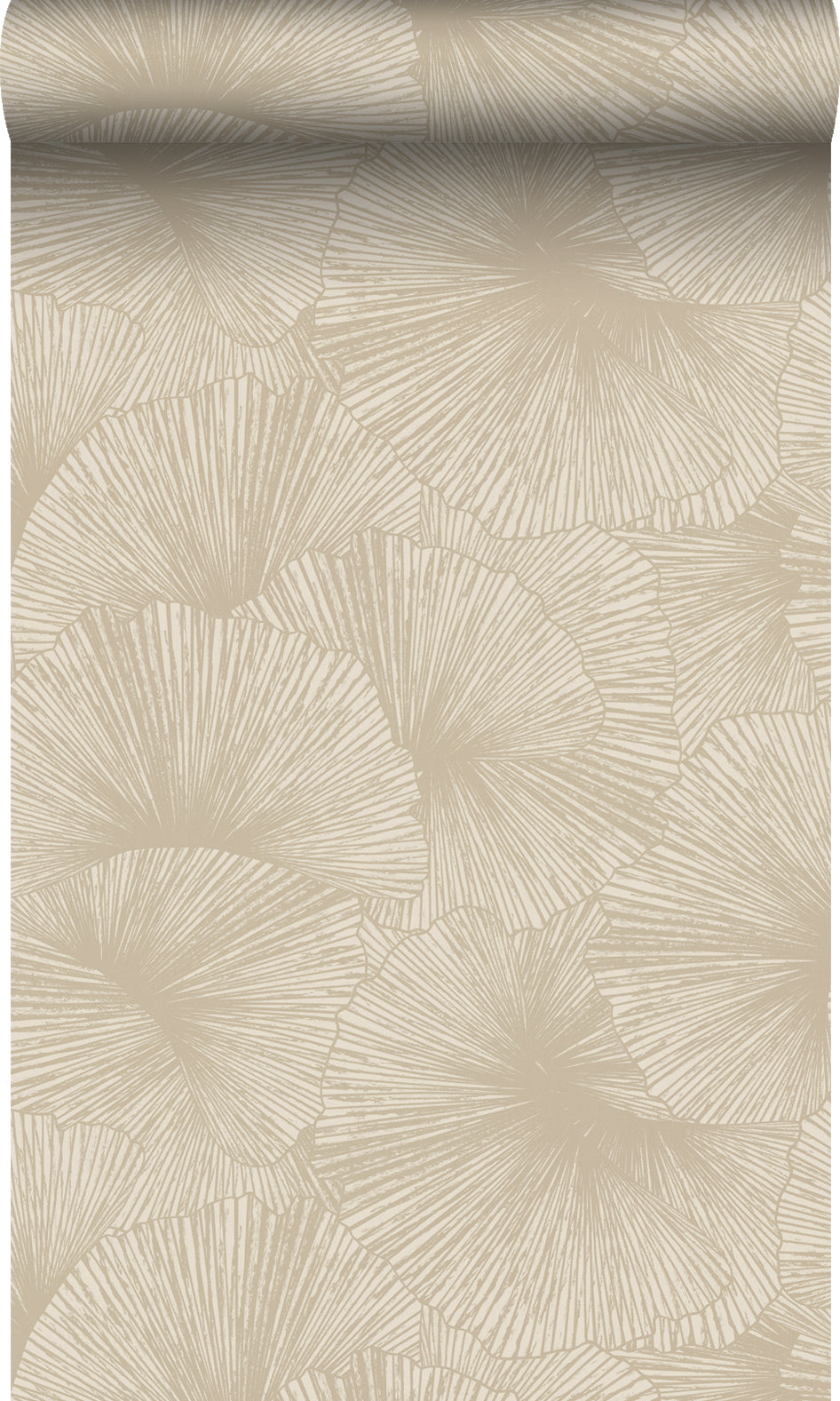 Origin Wallcoverings behang 3D-motief bladeren beige - 53 cm x 10.05 m - 348006